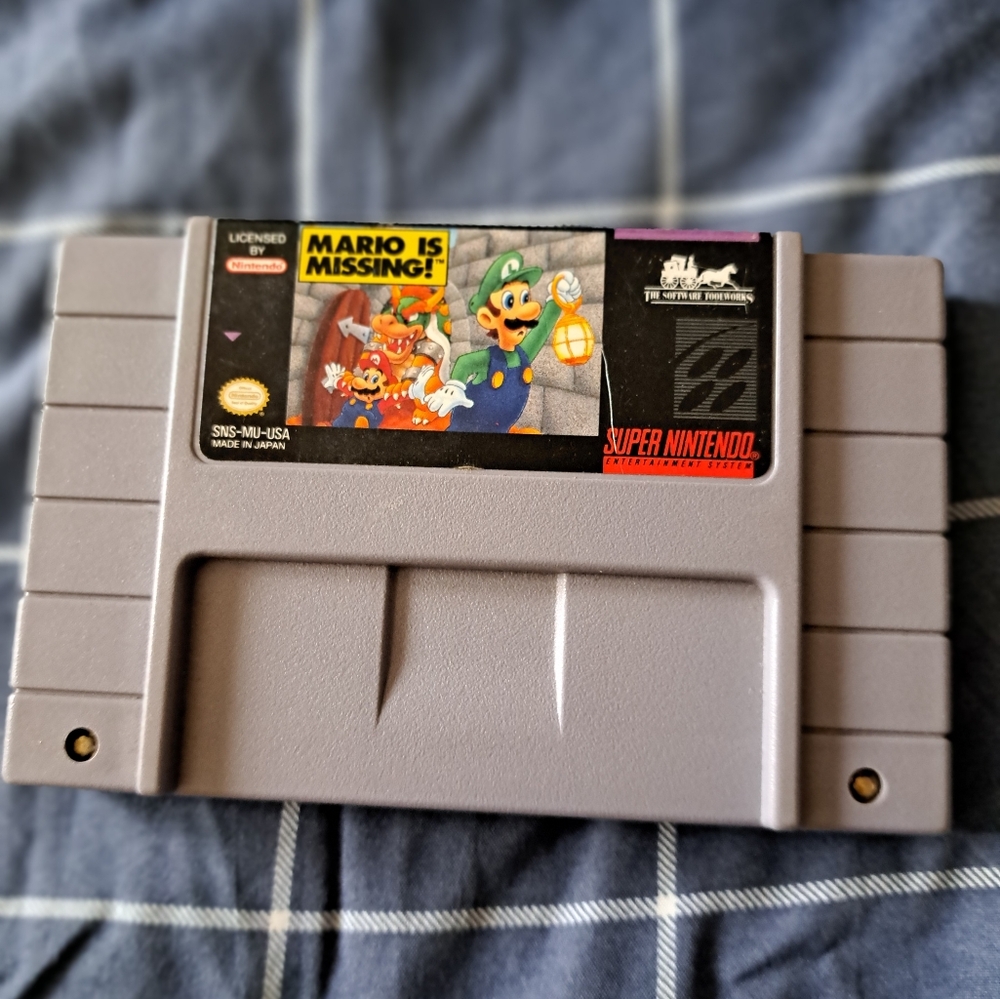 Nintendo SNES Game Cartridge Gray